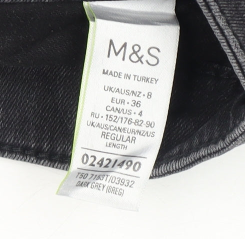 Marks and Spencer Women’s Grey Wide-Leg Jeans Size 8