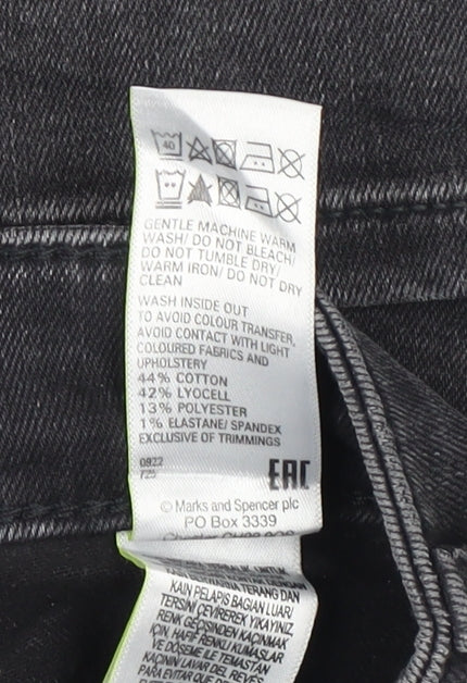 Marks and Spencer Women’s Grey Wide-Leg Jeans Size 8
