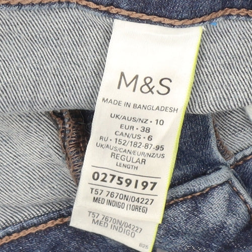 Marks and Spencer Women's Blue Straight Jeans Size 10