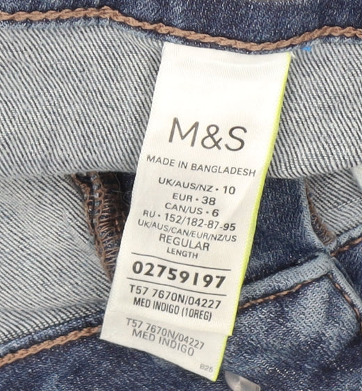 Marks and Spencer Women's Blue Straight Jeans Size 10