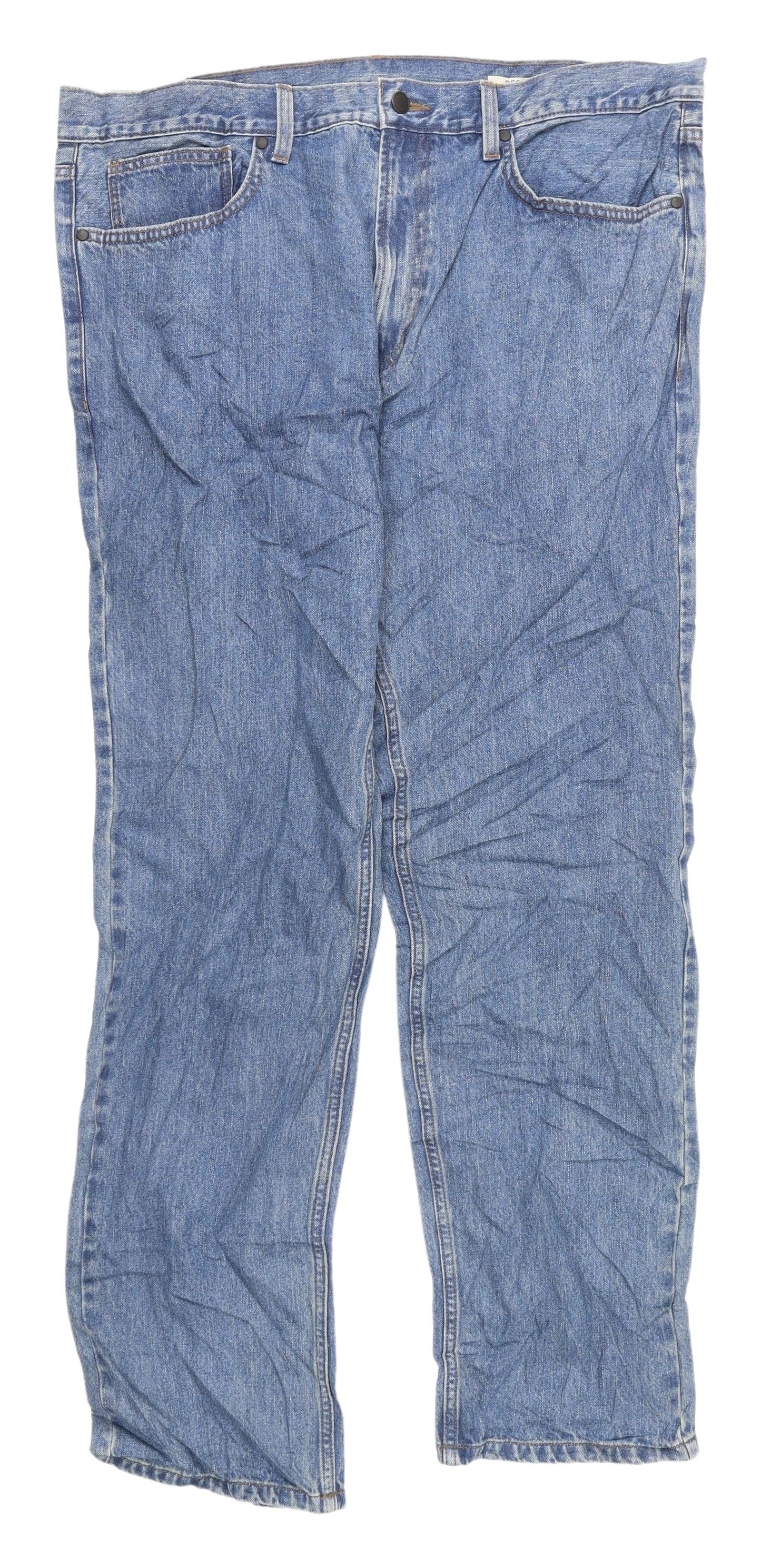 Marks and Spencer Men's Blue Straight Jeans 40