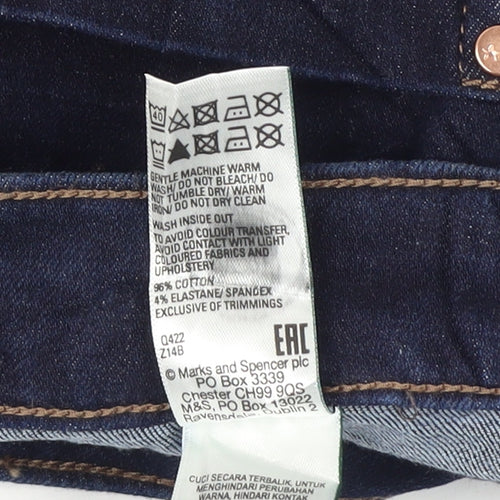 Marks and Spencer Women's Blue Skinny Jeans Size 16