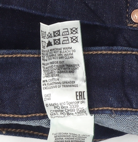 Marks and Spencer Women's Blue Skinny Jeans Size 16