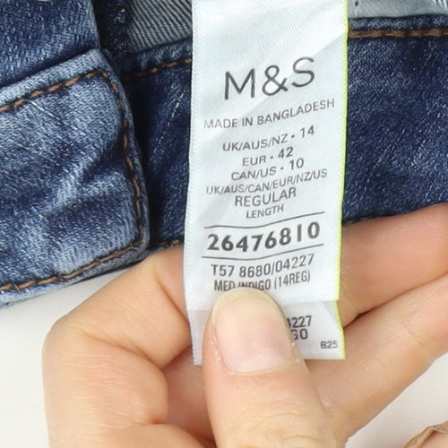 Marks and Spencer Women's Blue Skinny Jeans Size 14