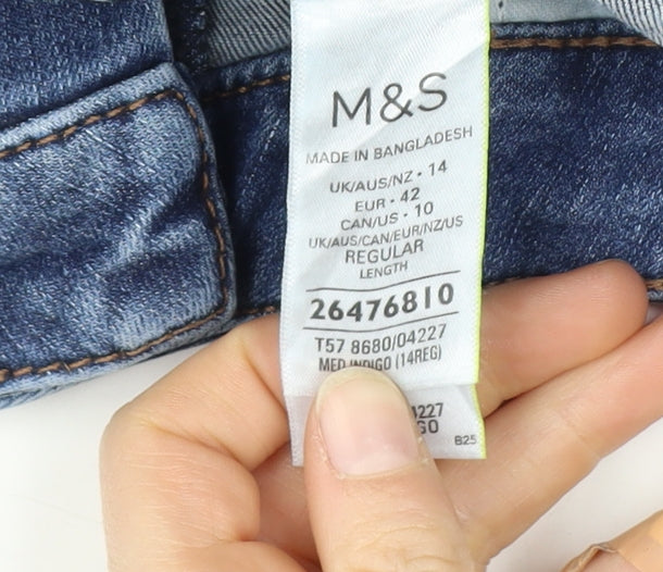 Marks and Spencer Women's Blue Skinny Jeans Size 14