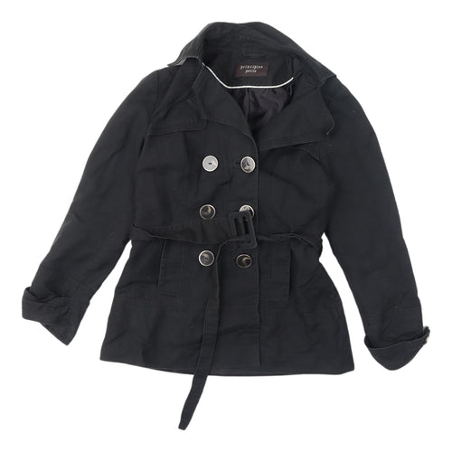Principles Women's Black 8 Petite Trench Coat