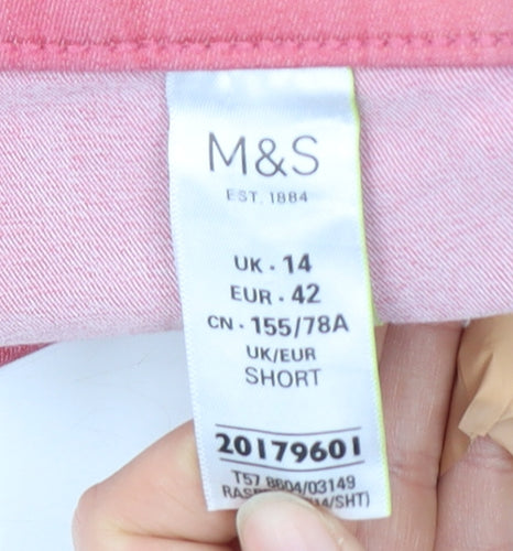 Marks and Spencer Women Pink Jegging Size 14 Stretch