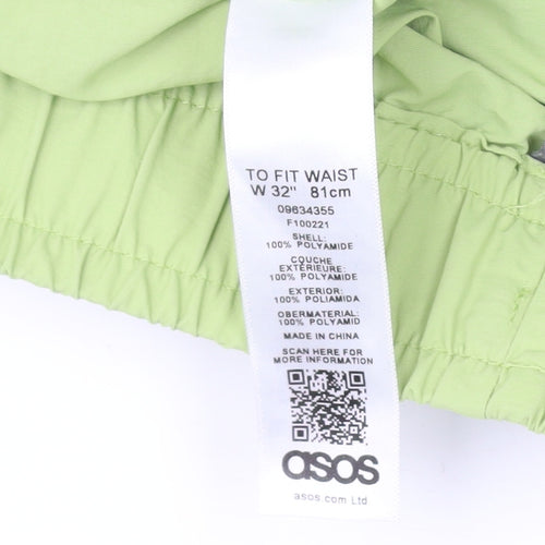 ASOS Men's Green Cargo Shorts M with Drawstring