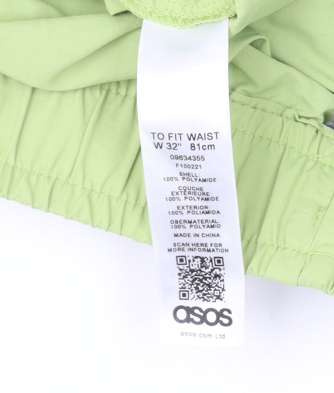 ASOS Men's Green Cargo Shorts M with Drawstring