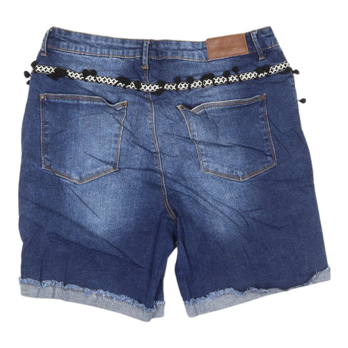 Anthology Women's Blue Boyfriend Denim Shorts Size 12