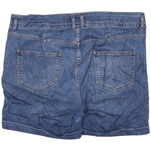 South Women's Blue Denim Chino Shorts Size 16 Regular