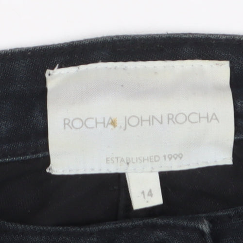 Rocha John Rocha Women's Black Straight Jeans Size 14