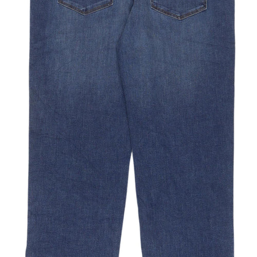 Marks and Spencer Women's Blue Straight Leg Jeans, Size 14