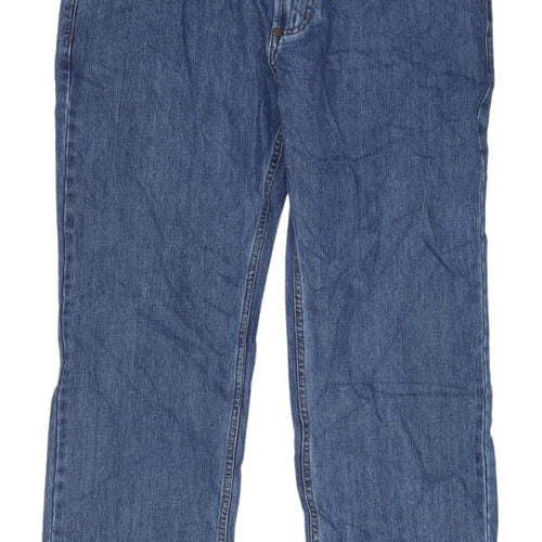 Marks and Spencer Men's Blue Straight Jeans 38W 29L