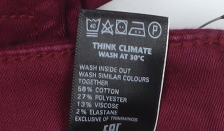 Marks & Spencer Burgundy Straight Women's Jeans Size 16
