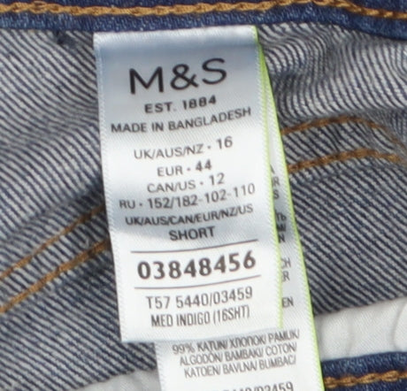 Marks & Spencer Blue Straight Leg Women's Jeans Size 16