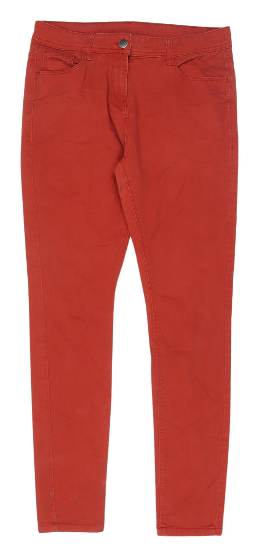 Papaya Women's Red Straight Jeans Size 14