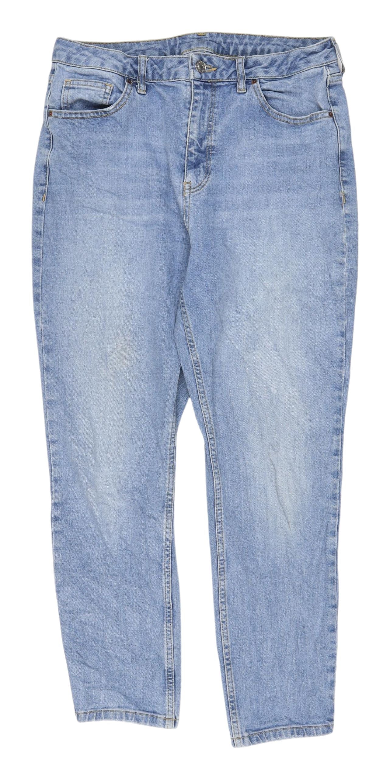 Topshop Women's Blue Straight Jeans Size 32