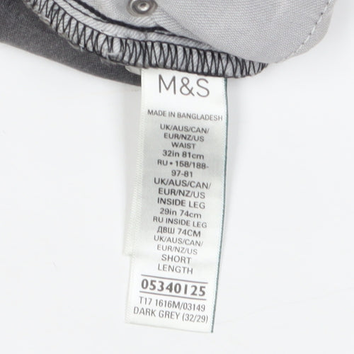 Marks and Spencer Men Dark Grey Straight Jeans 32