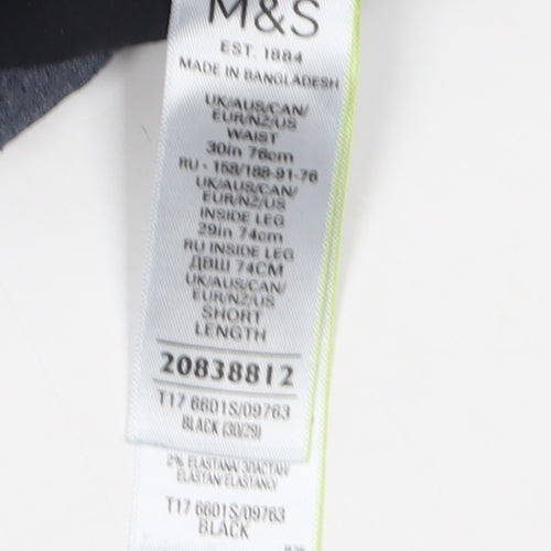 Marks and Spencer Men's Black Chino Trousers Size 30