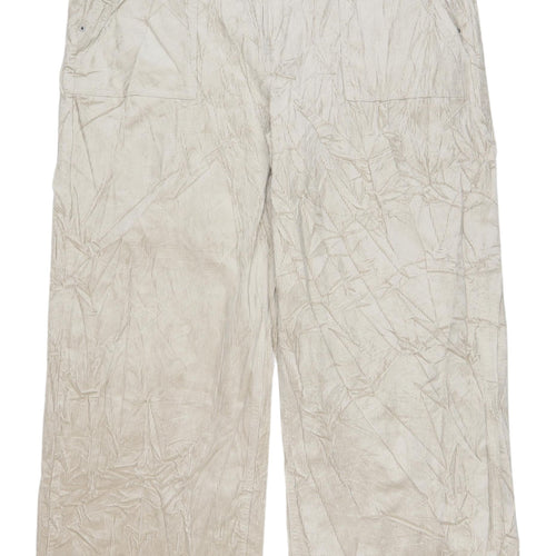 Marks and Spencer Women's Beige Wide-Leg Trousers