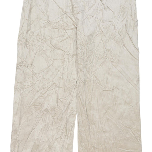 Marks and Spencer Women's Beige Wide-Leg Trousers