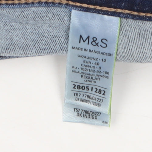 Marks and Spencer Women's Blue Skinny Jeans Size 12