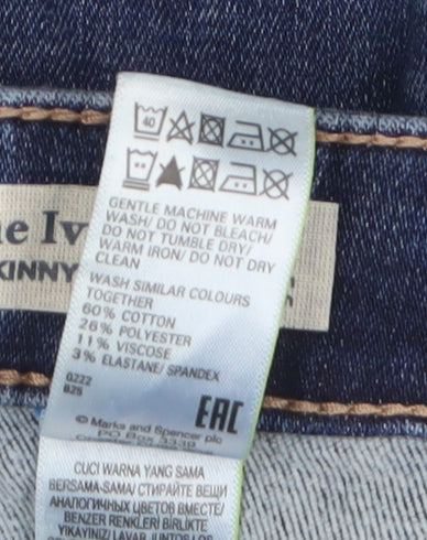 Marks and Spencer Women's Blue Skinny Jeans Size 12