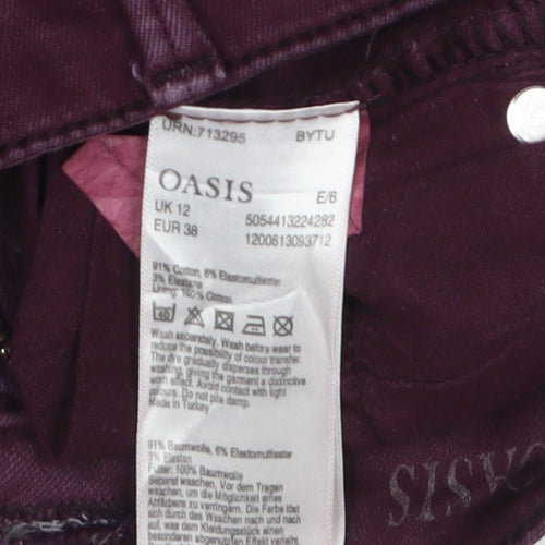 Oasis Women’s Purple Skinny Jeans, Size 12, Stylish
