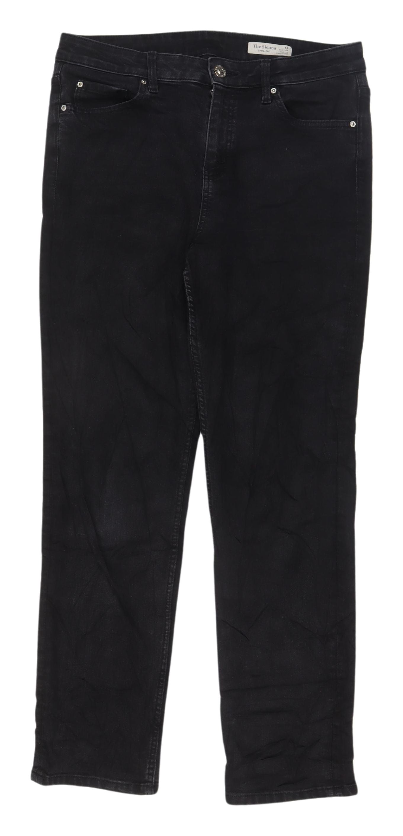 Marks & Spencer Women's Black Straight Jeans Size 14