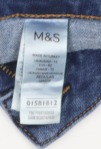 Marks and Spencer Women's Blue Straight Jeans Size 14