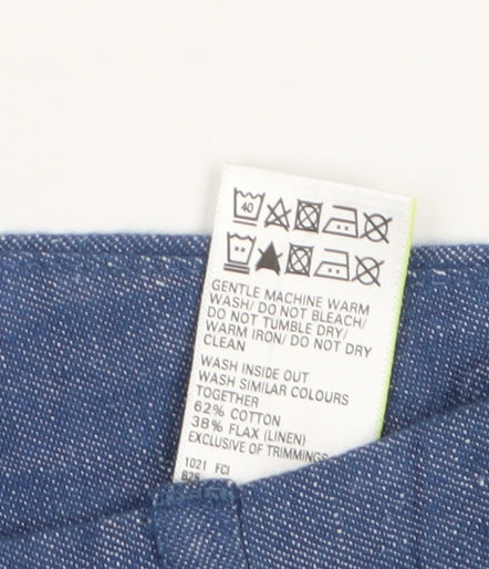 Marks and Spencer Women's Blue Wide-Leg Jeans Size 8