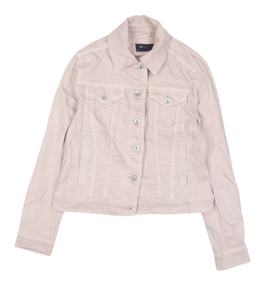 Marks and Spencer Women's Beige Denim Jacket Size 10