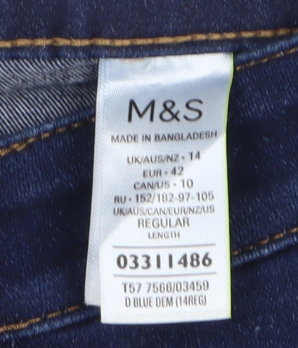 Marks and Spencer Women's Blue Straight Jeans Size 14