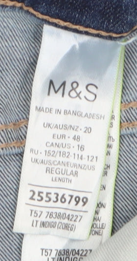 Marks and Spencer Women's Blue Straight Jeans Size 20