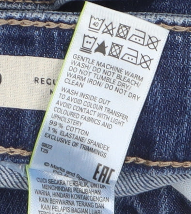 Marks and Spencer Women's Blue Straight Jeans