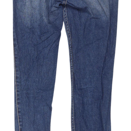 Hollister Women's Blue Boyfriend Distressed Jeans