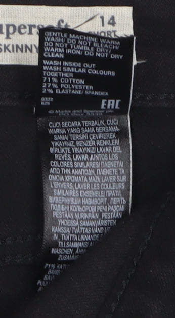 Marks and Spencer Womens Black Skinny Jeans Size 14