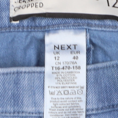 Next Women's Blue Cropped Slim Jeans, Size 12