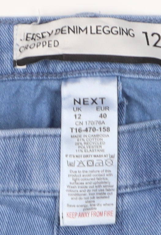 Next Women's Blue Cropped Slim Jeans, Size 12