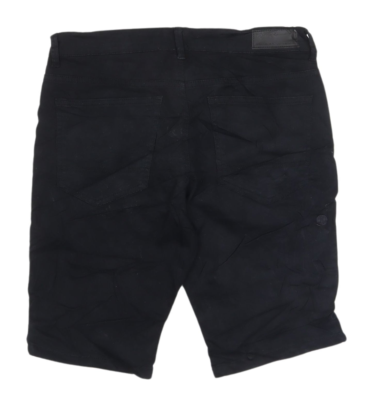 Denim Co. Men's Black Slim Stretch Casual Shorts 32