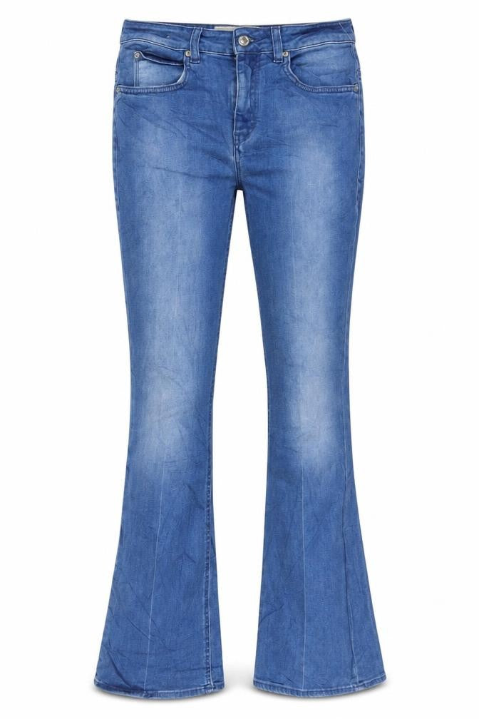 Front view of Drykorn Women's Blue Flared Jeans, size 10