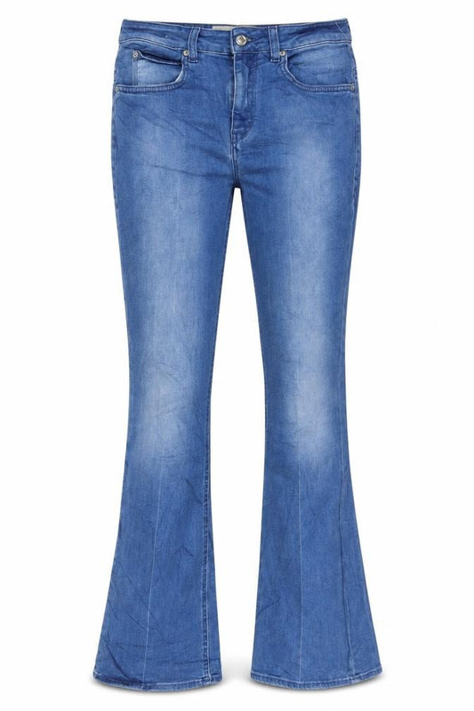 Front view of Drykorn Women's Blue Flared Jeans, size 10