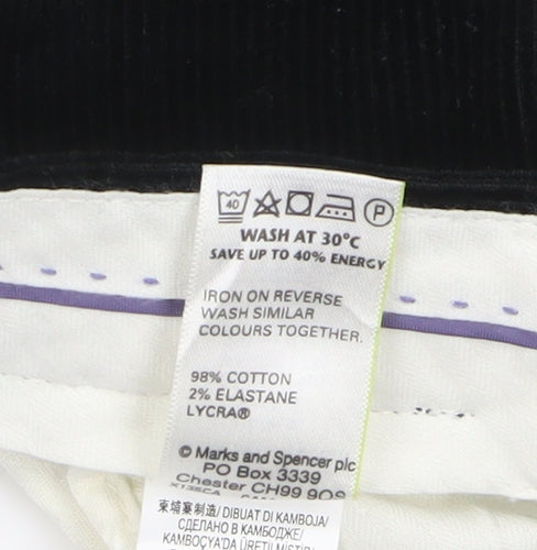 Marks and Spencer Men's Black Corduroy Trousers