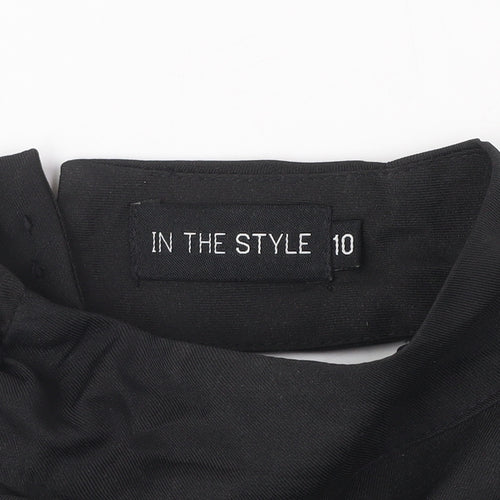 In The Style Women's Black Cropped Blouse, Size 10