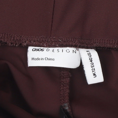 ASOS DESIGN Women's Brown Nylon Ankle Leggings Size 12