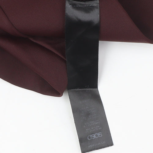 ASOS DESIGN Women's Brown Nylon Ankle Leggings Size 12
