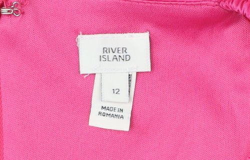 River Island Women's Pink Mini Dress Size 12