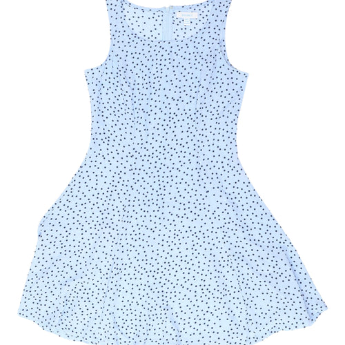 Blue Vanilla Women's Blue Polka Dot Fit & Flare Dress