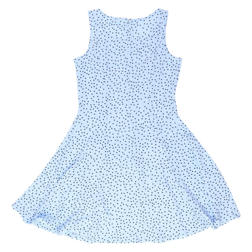 Blue Vanilla Women's Blue Polka Dot Fit & Flare Dress